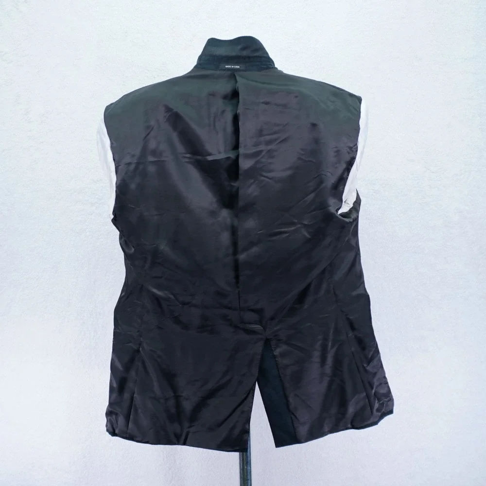 Chaps Polyester‎ Suede Lined Black 2 Button Blazer 40R